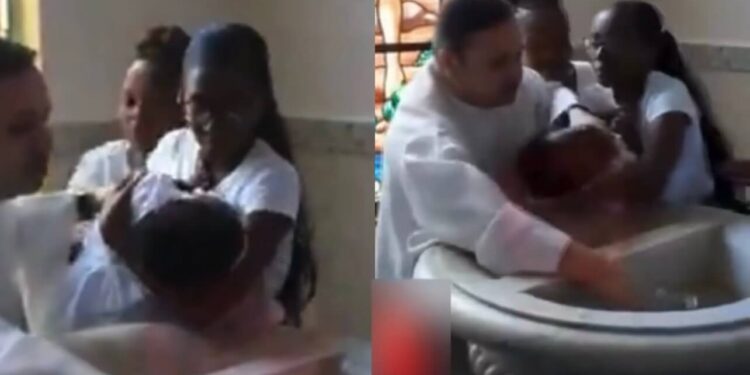 Padre é Criticado por Puxar Criança Durante Batismo em São Sebastião do Alto, RJ